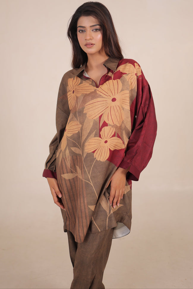 Olive Aura Printed Set Hover Image