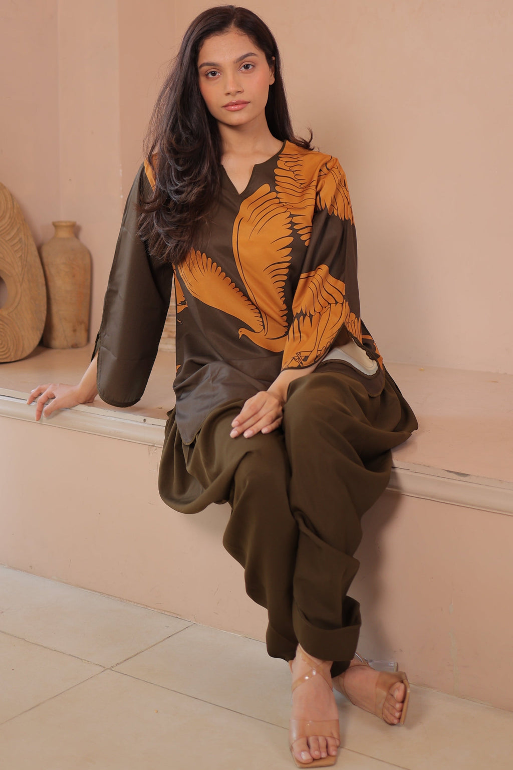 Olive Golden Flight Co-Ord Set