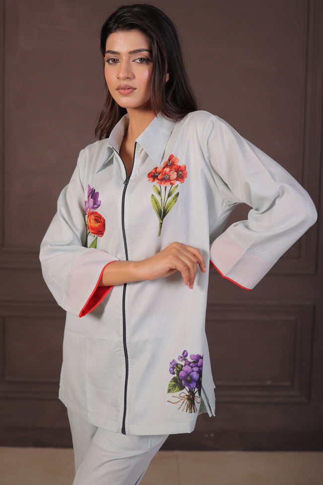 Silver Bloom Co-Ord Set Hover Image