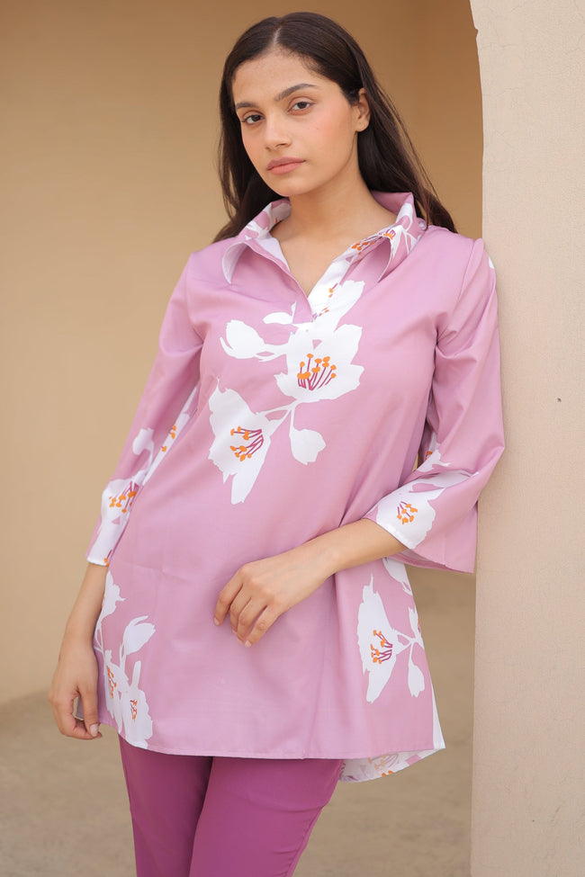 Lavender Floral Co-Ord Set Hover Image