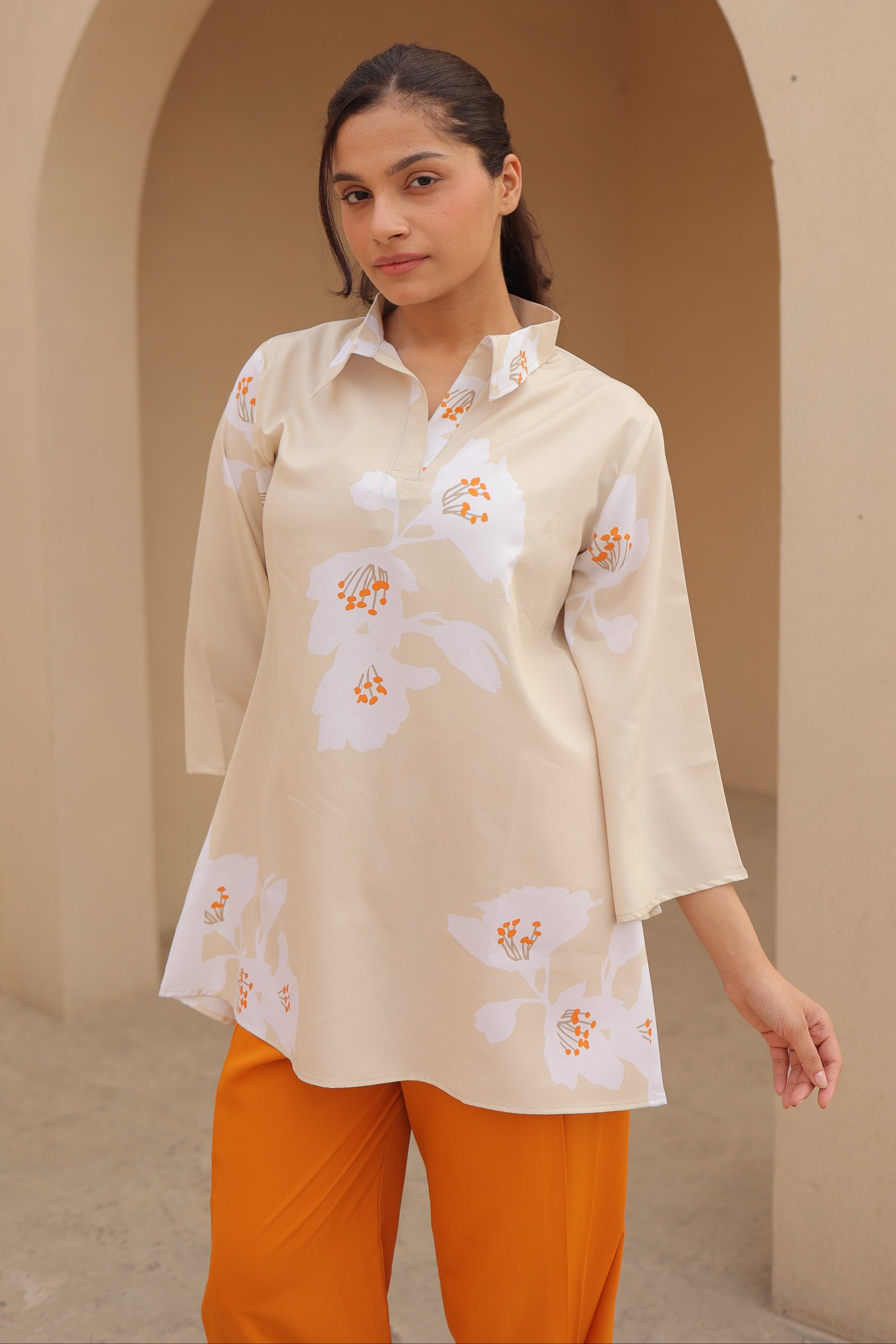 Beige Blossom Outfit