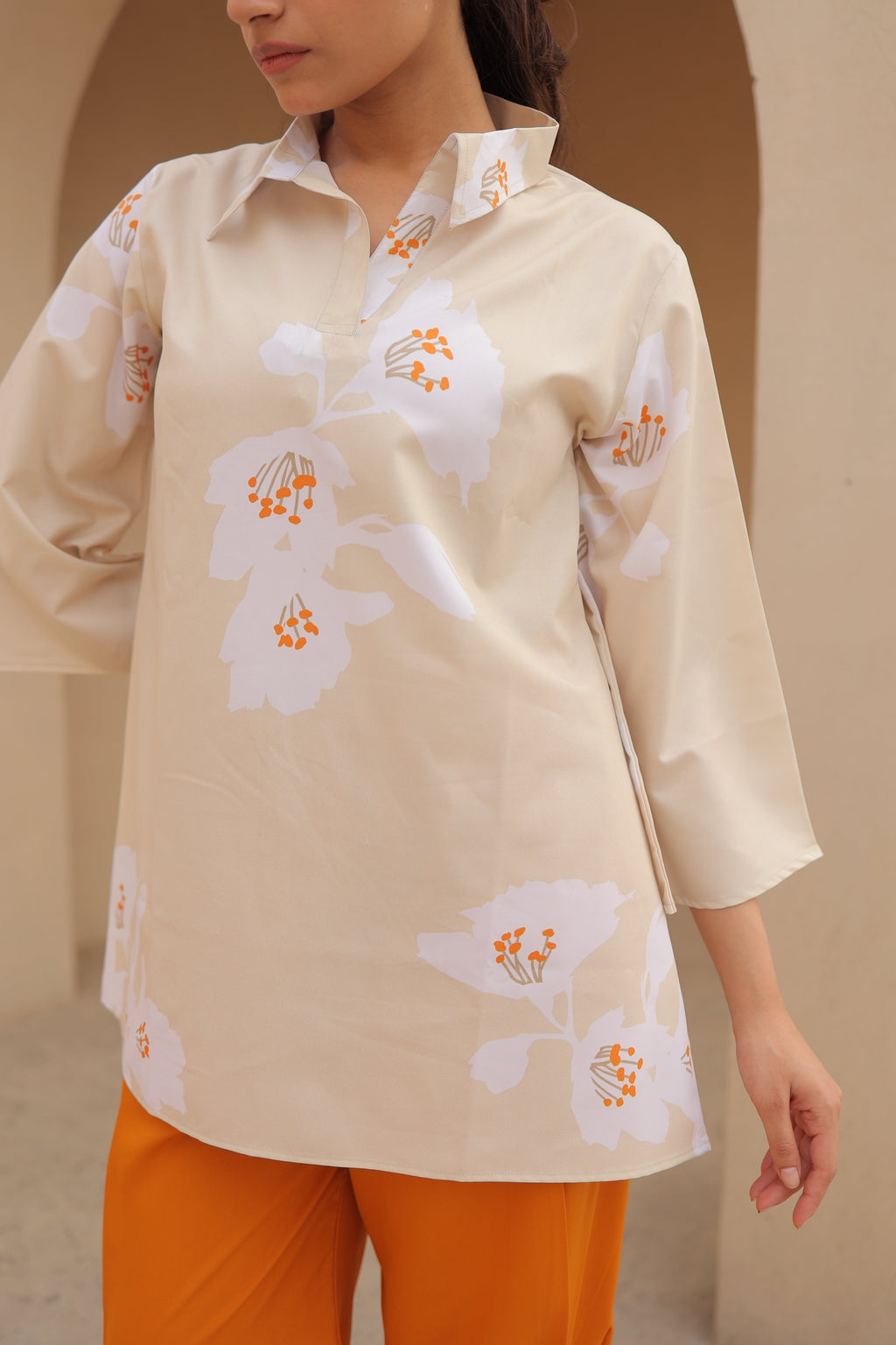 Beige Blossom Outfit